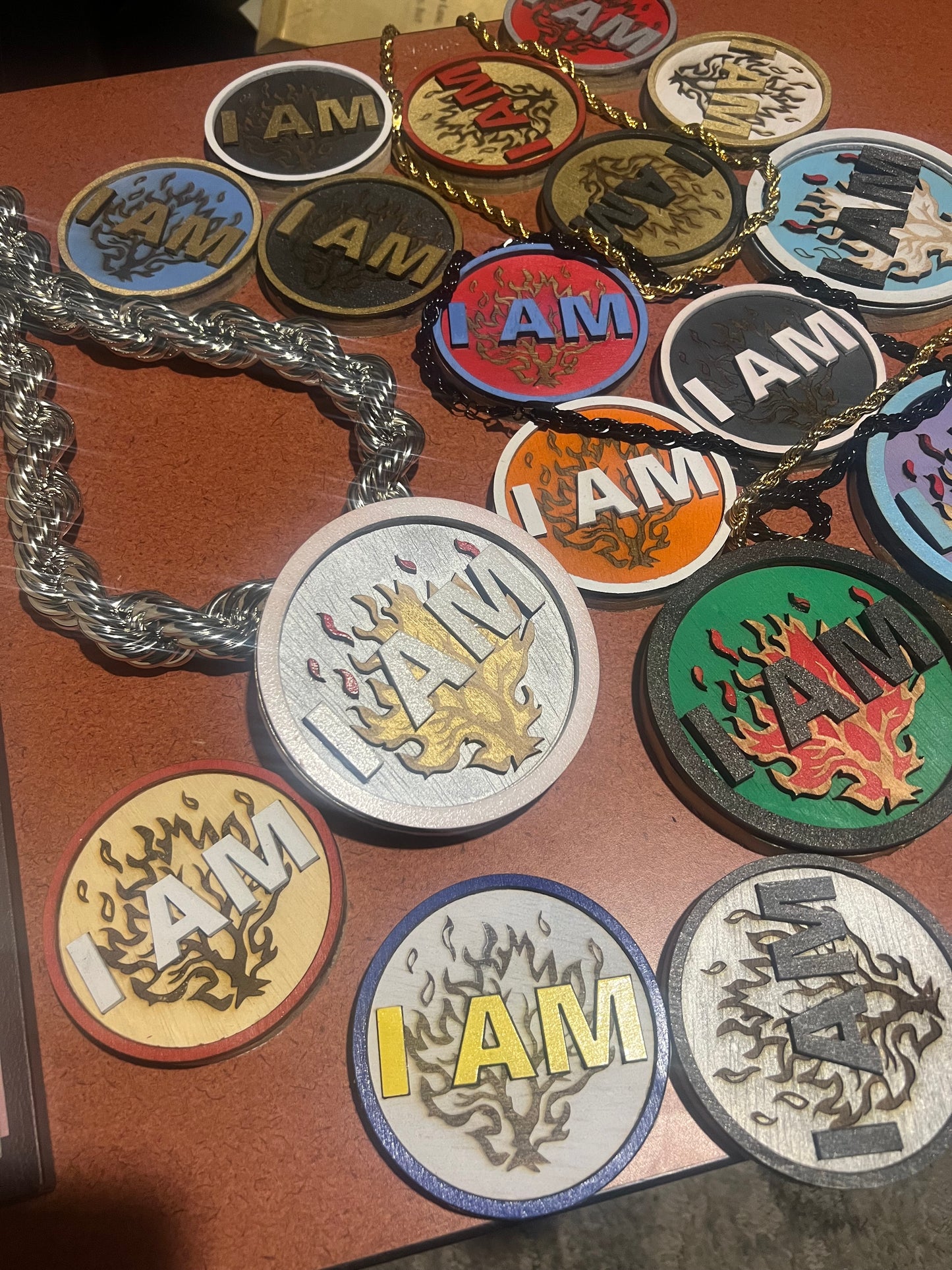 I AM Medallion or Customize with Rope Chain