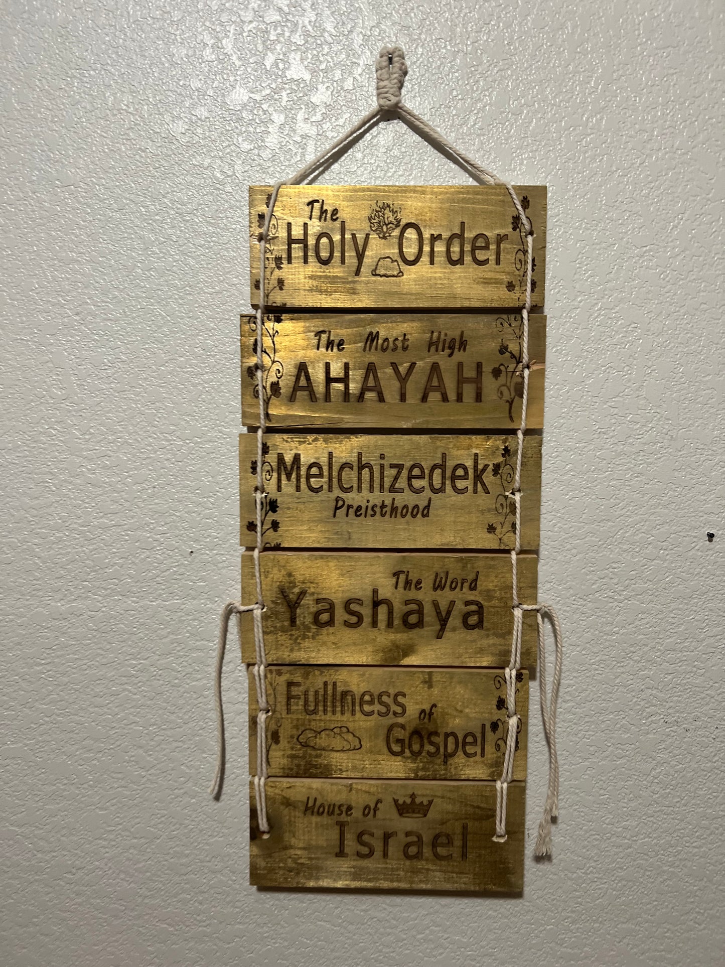 Ahayah Bahasham Yashaya Wall Hanger