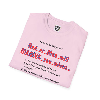 Inspirational Forgiveness T-Shirt - God & Man Will Forgive You