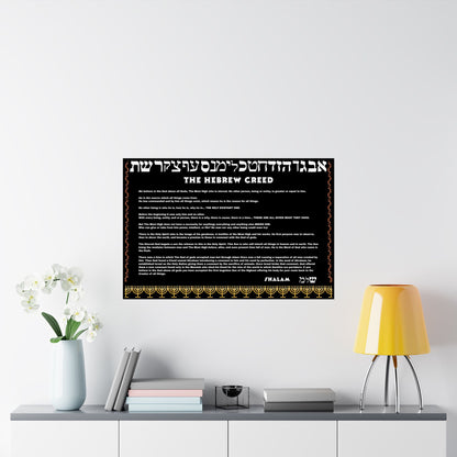 Hebrew Creed Poster — The Israelite Conclusion Who is God