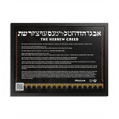 Hebrew Creed Poster — The Israelite Conclusion Who is God