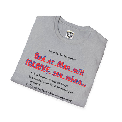 Inspirational Forgiveness T-Shirt - God & Man Will Forgive You