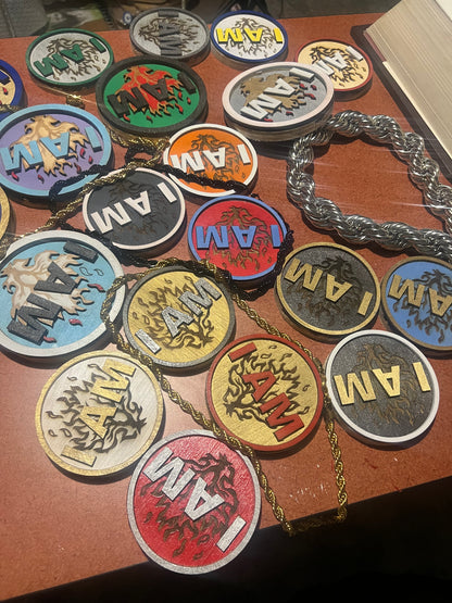 I AM Medallion or Customize with Rope Chain