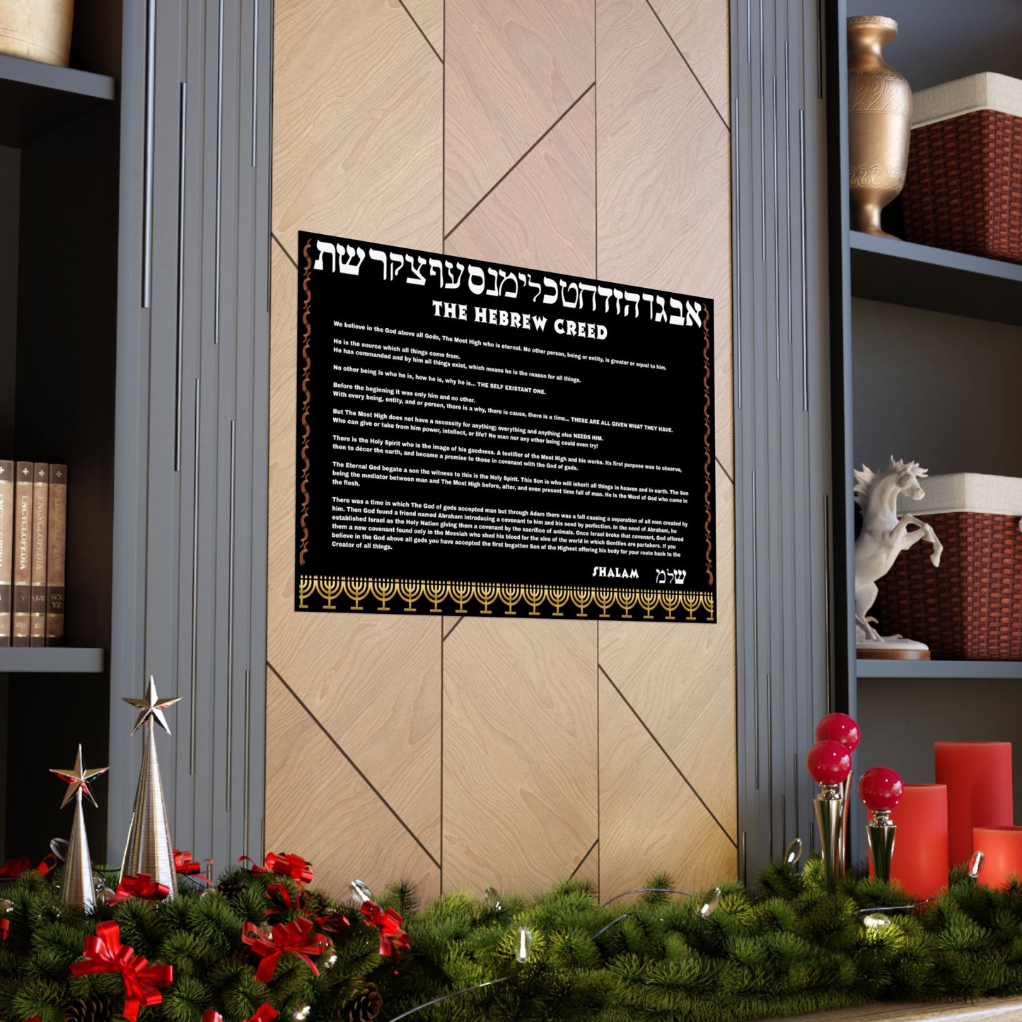 Hebrew Creed Poster — The Israelite Conclusion Who is God